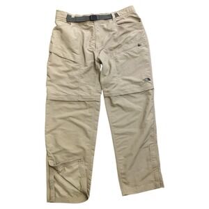 North Face Pants Mens XL Tan Convertible Cargo Hiking‎ Camping Fishing Shorts